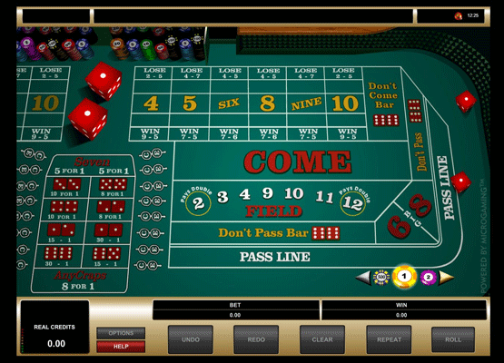 Table Layout of Craps